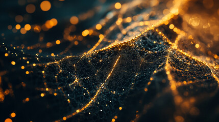Poster - Abstract glowing network connections technology background for innovative designs