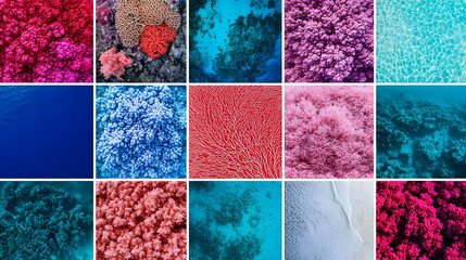 Poster - Adobe Stock Collage, a vibrant collection of diverse digital artwork showcasing a variety of creative concepts and styles.