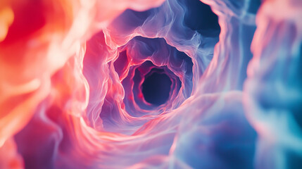 Poster - Abstract Colorful Tunnel Vision Background for Medical or Science Visualization