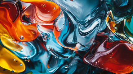 Poster - Abstract background with vibrant colorful shapes