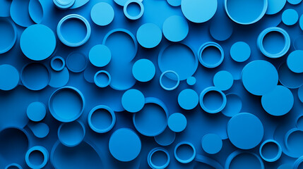 Poster - Abstract blue geometric shapes background for banners