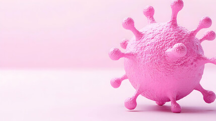 Poster - Stylized H5N1 Virus Molecule, a vivid representation of the virus structure, showcasing intricate details against a pristine white background.