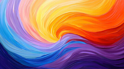 Poster - Vibrant Abstract Representation of Gut Health, a colorful exploration of digestive wellness through dynamic shapes and flowing forms, promoting vitality.