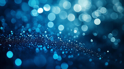 Poster - Abstract Blue Bokeh Light Background for Celebration
