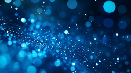 Poster - Abstract Blue Bokeh Light Background for design