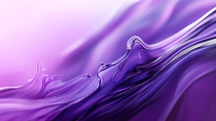Poster - Elegant purple abstract liquid wave background for modern tech presentation