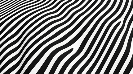 Poster - Dynamic monochrome lines, flowing horizontally, create an abstract representation of motion and rhythm, evoking a sense of energy and fluidity.