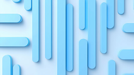 Poster - Abstract blue horizontal lines create a dynamic visual rhythm, evoking a sense of movement and depth in a minimalist design.
