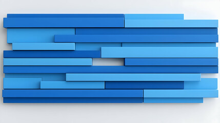 Poster - Abstract blue lines flow horizontally, creating a rhythmic pattern that evokes a sense of calm and modernity in a minimalist design.