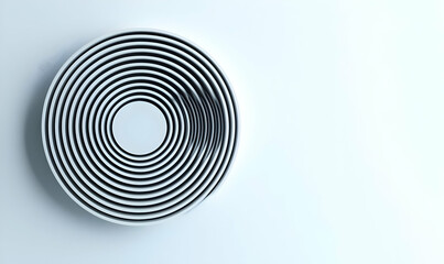 Poster - Abstract circular wave pattern, vibrant gradient hues, dynamic shapes, visually captivating design, modern art inspiration, fluid motion representation.