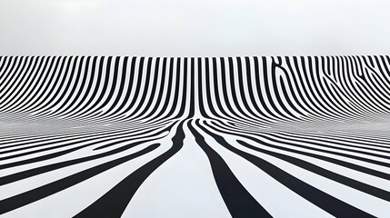 Poster - Abstract Diagonal Lines, striking interplay of bold black and white shapes, creating a dynamic visual rhythm and depth in geometric form.