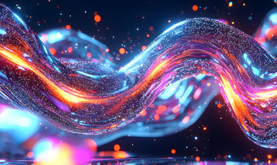 Poster - Warm Bokeh Glow, an enchanting blend of sparkling light and soft hues creating a dreamy, inviting atmosphere.