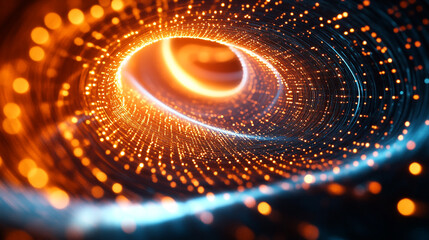 Poster - Futuristic Data Stream Tunnel, Technology Background