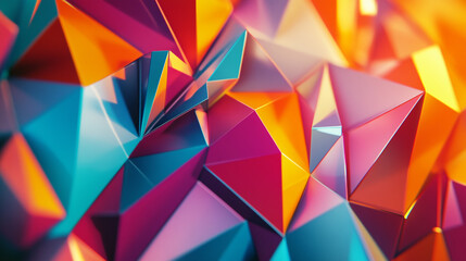 Poster - Colorful Abstract Polygonal Background for Presentation