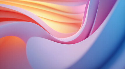 Poster - Abstract Pastel Waves Background for Presentation