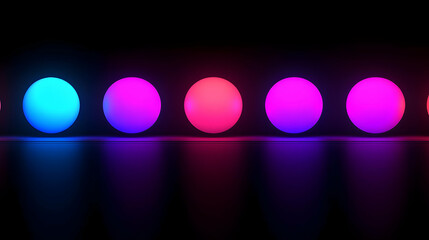 Poster - Radiant Colorful Light Spots, A mesmerizing display of vibrant glowing orbs with gentle edges, creating a captivating and enchanting atmosphere.