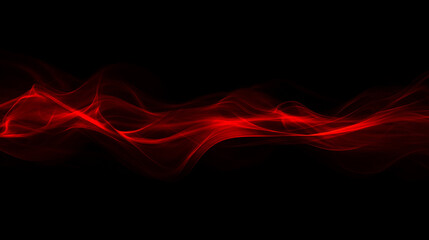 Poster - Abstract red smoke or waves on a black background for elegant design, suitable for use as a screen saver