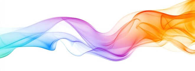 Wall Mural - Abstract colorful smoke wave design. (2)