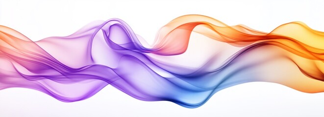 Wall Mural - Abstract colorful smoke wave design. (1)