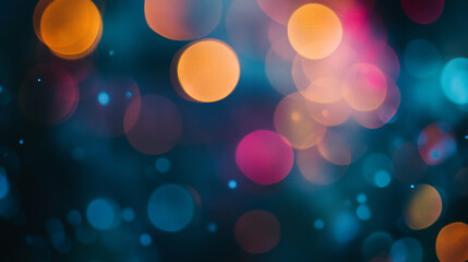 Poster - Abstract blurred bokeh lights festive background
