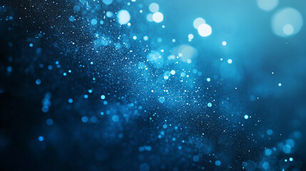 Poster - Abstract Blue Particle Background for Presentations