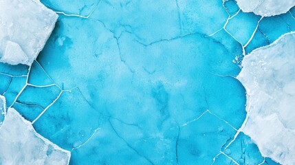 Poster - Stunning Ice Pattern on Turquoise Background Creating a Beautiful Natural Abstract Design for Inspiring Art Projects and Modern Interiors