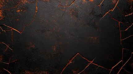 Poster - dark and textured background with cracks and rusty accents - perfect for dramatic designs and artist