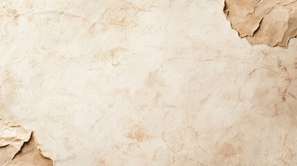 Poster - textured beige background with torn edges and natural paper appearance for creative and vintage desi