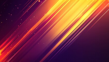 Wall Mural - Abstract diagonal orange and purple light streaks background.