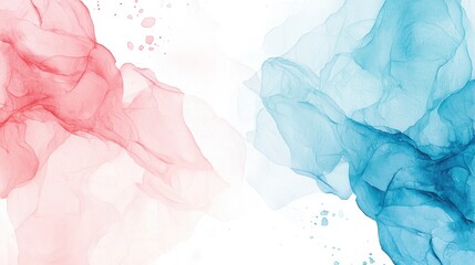 Poster - Abstract Colorful Background with Soft Red and Blue Fluid Shapes Creating a Peaceful and Artistic Composition for Creative Projects and Designs