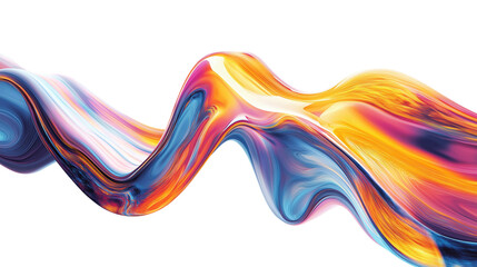 Sticker - Vibrant Abstract Waves in Bright Colors