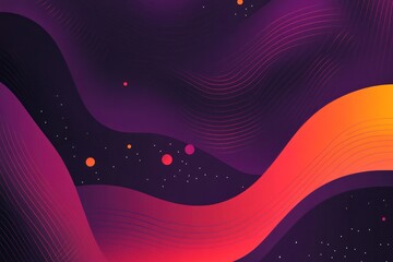 Wall Mural - abstract dynamic wave background with vibrant gradients and glowing particles.