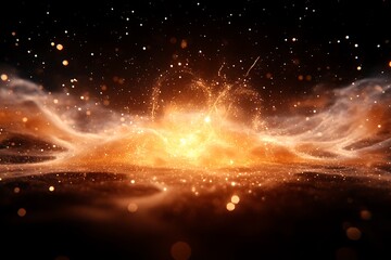 Wall Mural - Stars of a planet and galaxy in a free space