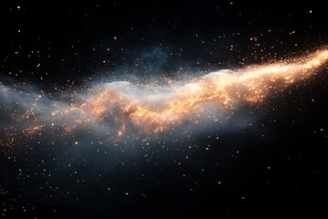Wall Mural - Stars of a planet and galaxy in a free space