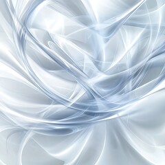 Poster - Abstract Light Gray and White Swirling Shapes Background
