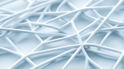 Poster - Abstract Pale Blue Intertwined Lines Network Pattern