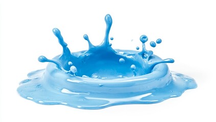 Aufkleber - Light Blue Liquid Splash Isolated on White