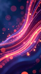 Aufkleber - A colorful, wavy line with many small, purple circles. The line is a mix of purple and pink, creating a vibrant and eye-catching effect. The circles are scattered throughout the line