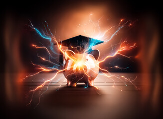 Aufkleber - A hand delicately holds a white rectangular object in front of a bright orange backdrop illuminated by studio lights. The blank item is presented with a gentle grip.