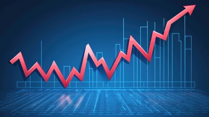 Poster - A sleek digital banner featuring a shattered economic graph with glowing blue and red lines, symbolizing market decline.