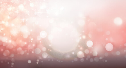 Wall Mural - soft pink and white bokeh lights create a dreamy, blurry background. gentle and abstract, with a fes