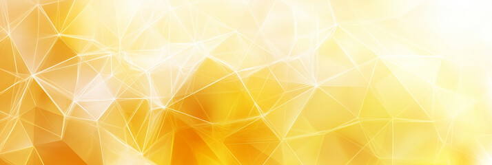 Aufkleber -  yellow and white background with a lot of triangles. The triangles are all different sizes and are scattered throughout the background
