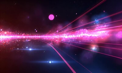 Wall Mural - Abstract cosmic energy flow in space