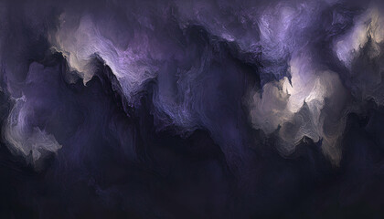 Fototapete - Abstract fractal art depicting swirling purple and beige cloudscapes. Ideal for backgrounds, websites, and artistic projects.