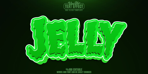 Poster - slime editable text effect, customizable jelly and goo 3d font style