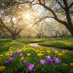 Wall Mural - spring in the park