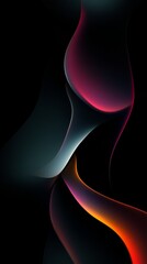 Wall Mural - Black background, dark gradient, simple shapes