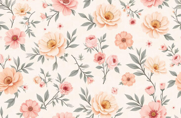  Floral pattern with bright flowers, background for the decoration, for summer prints. 