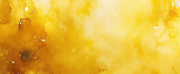 Poster - Abstract golden yellow watercolor texture.