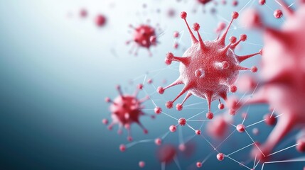 Poster - a network diagram illustrating the spread of a virus through a population, with nodes representing i